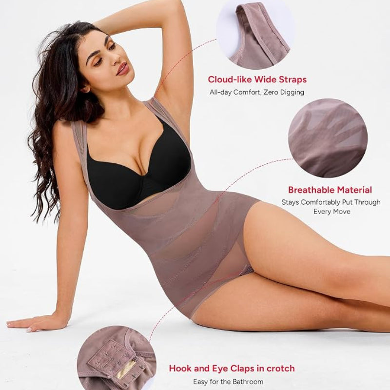 Women's Breathable Mesh Tummy Control Bodysuit