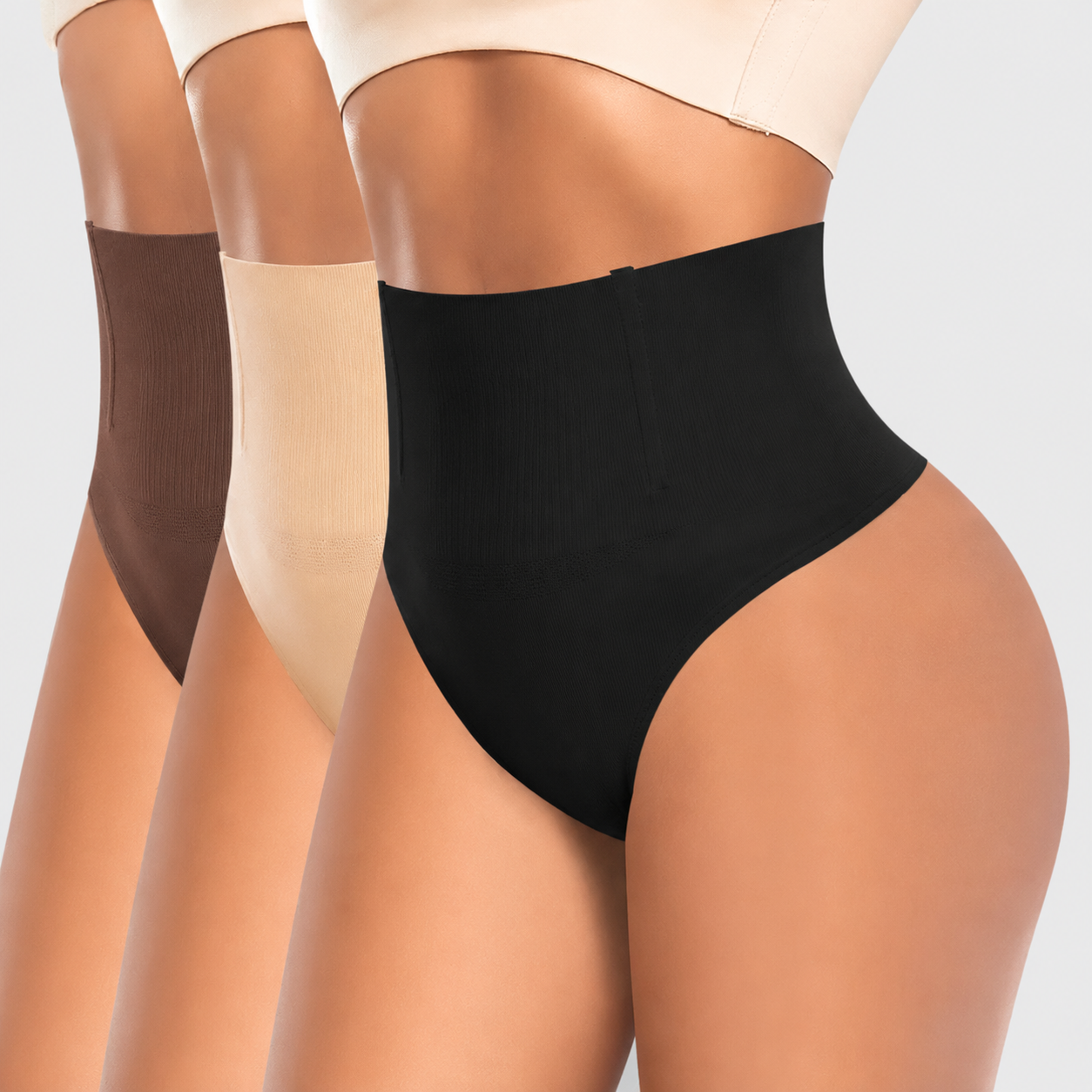 High-Waist Seamless Tummy Control Thong