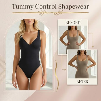 Wireless Plunge Thong Bodysuit