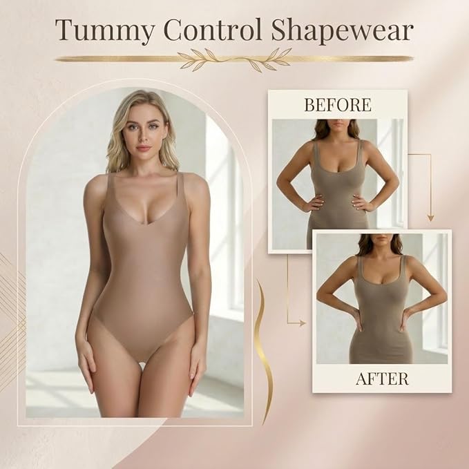 Wireless Plunge Thong Bodysuit