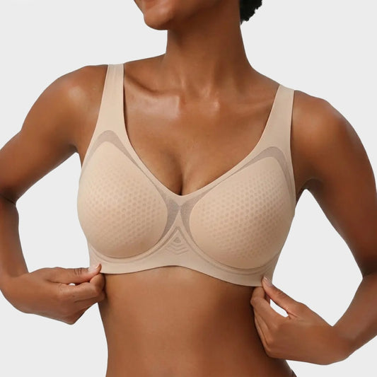 Women’s Ultra-Thin Seamless Wireless Bra with Deep V Neck