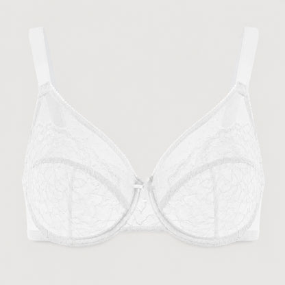 Full Coverage Lace Minimizer Bra - Petal