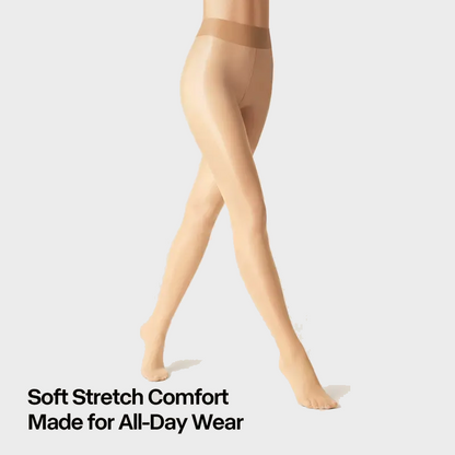 Women’s 3-Pack High-Waist Sheer Pantyhose with Silky Oil Shine