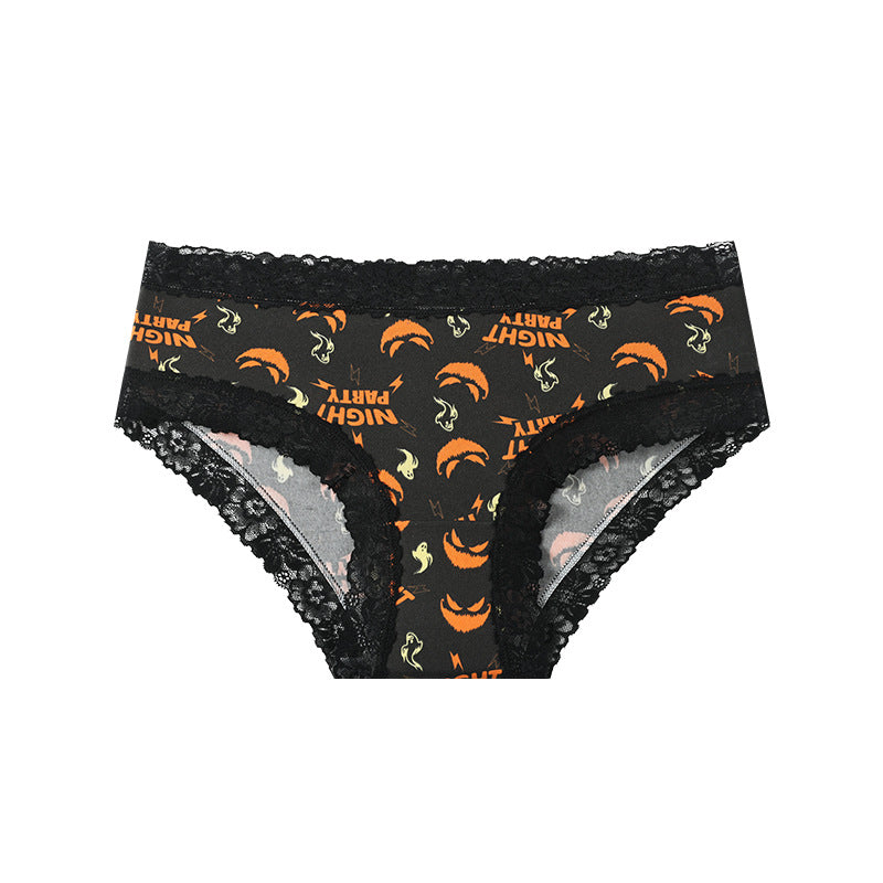 Halloween Lace Brief Panties