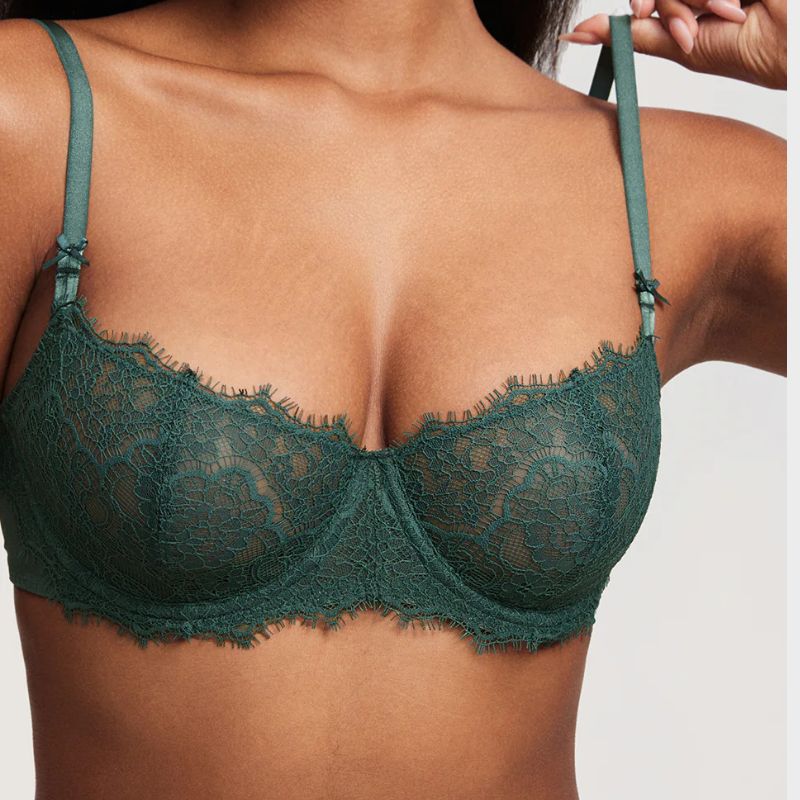 Lace Balconette Bra & Panty Set | Unlined Underwire