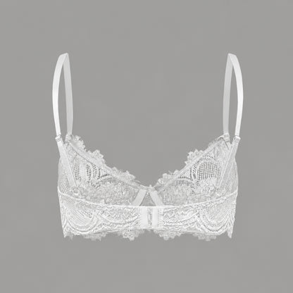French Lace Underwire Push-Up Bra – Breathable Full Coverage Comfort
