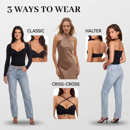 Drawstring Push-Up Strapless Bra