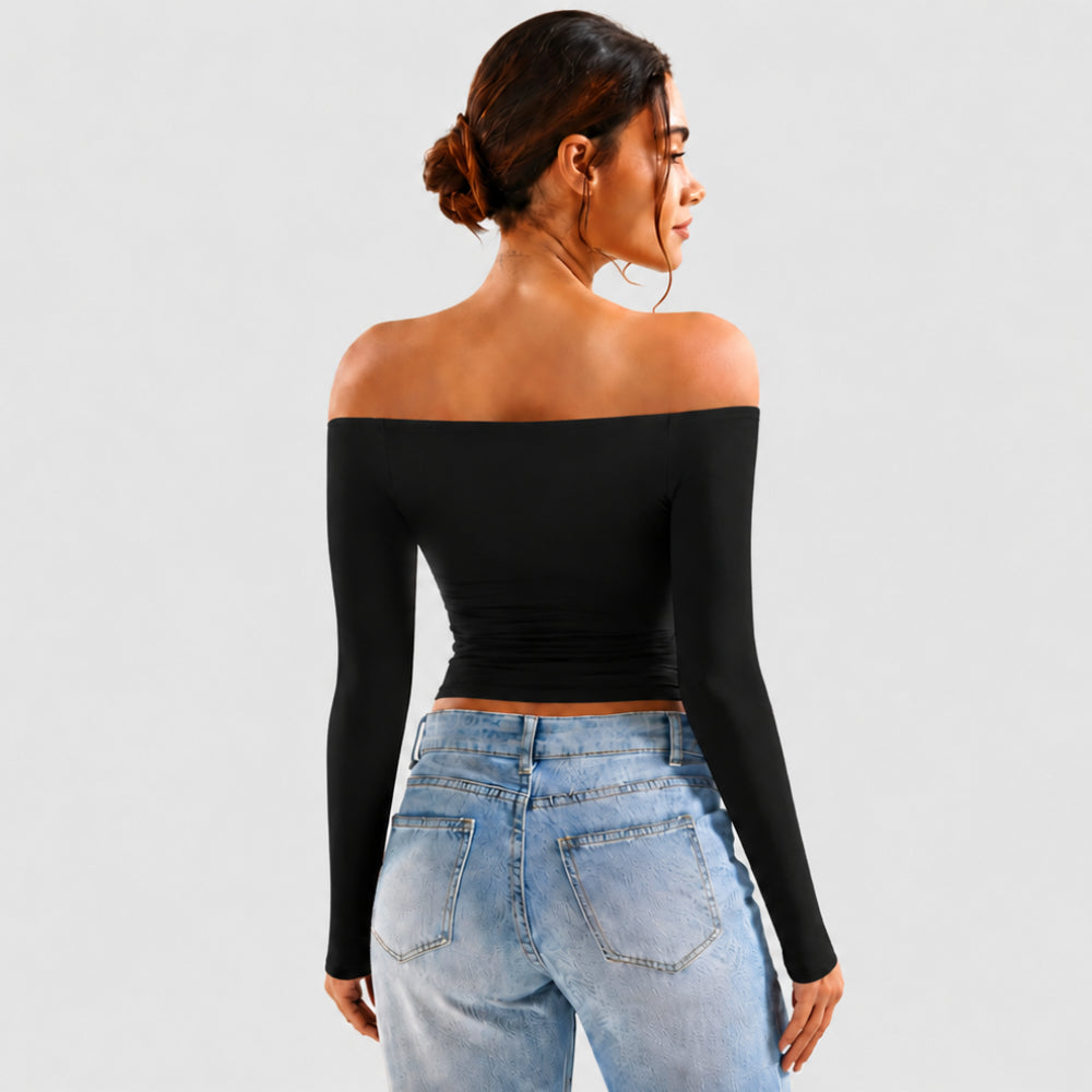 Buttery Soft Off Shoulder Long Sleeve Top
