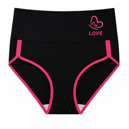 4-Pack Plus Size Printed Mid Waist Panties