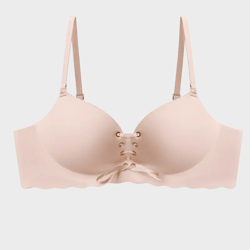 Light skin drawstring bra