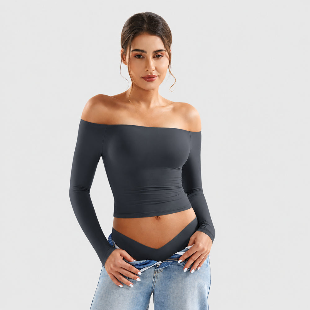 Buttery Soft Off Shoulder Long Sleeve Top