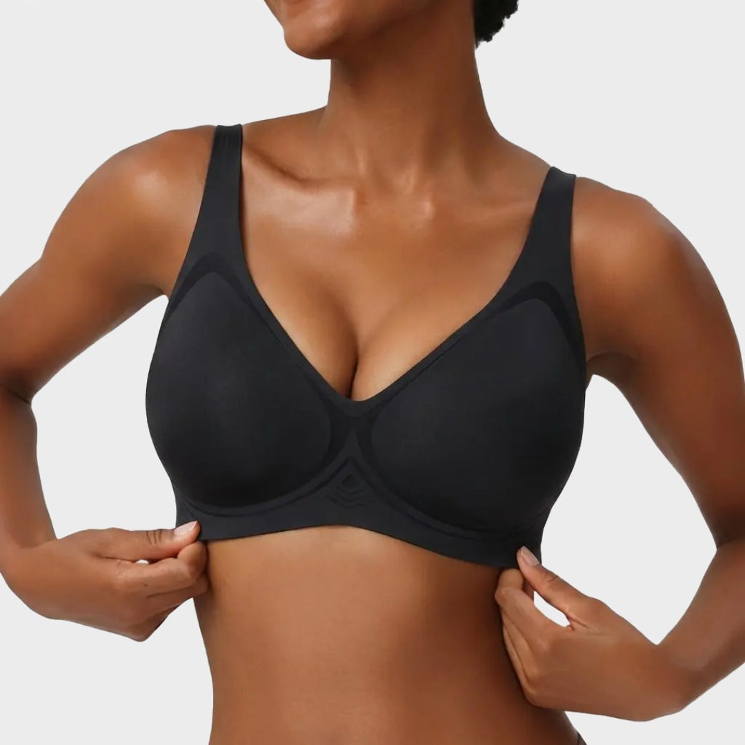 Women’s Ultra-Thin Seamless Wireless Bra with Deep V Neck