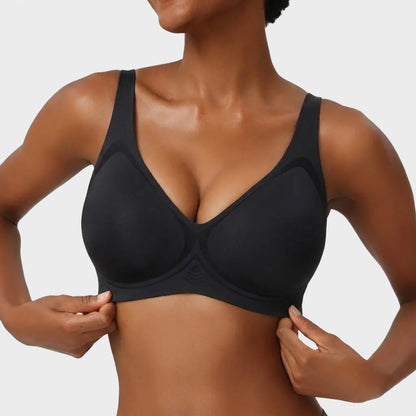 Women’s Ultra-Thin Seamless Wireless Bra with Deep V Neck