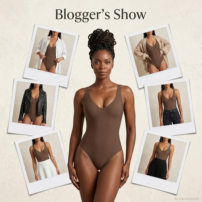 Wireless Plunge Thong Bodysuit