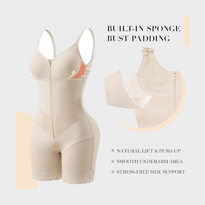 Women’s V-Shaped Colombian Faja Shapewear with Tummy Control & Zipper