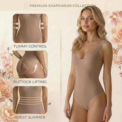 Wireless Plunge Thong Bodysuit