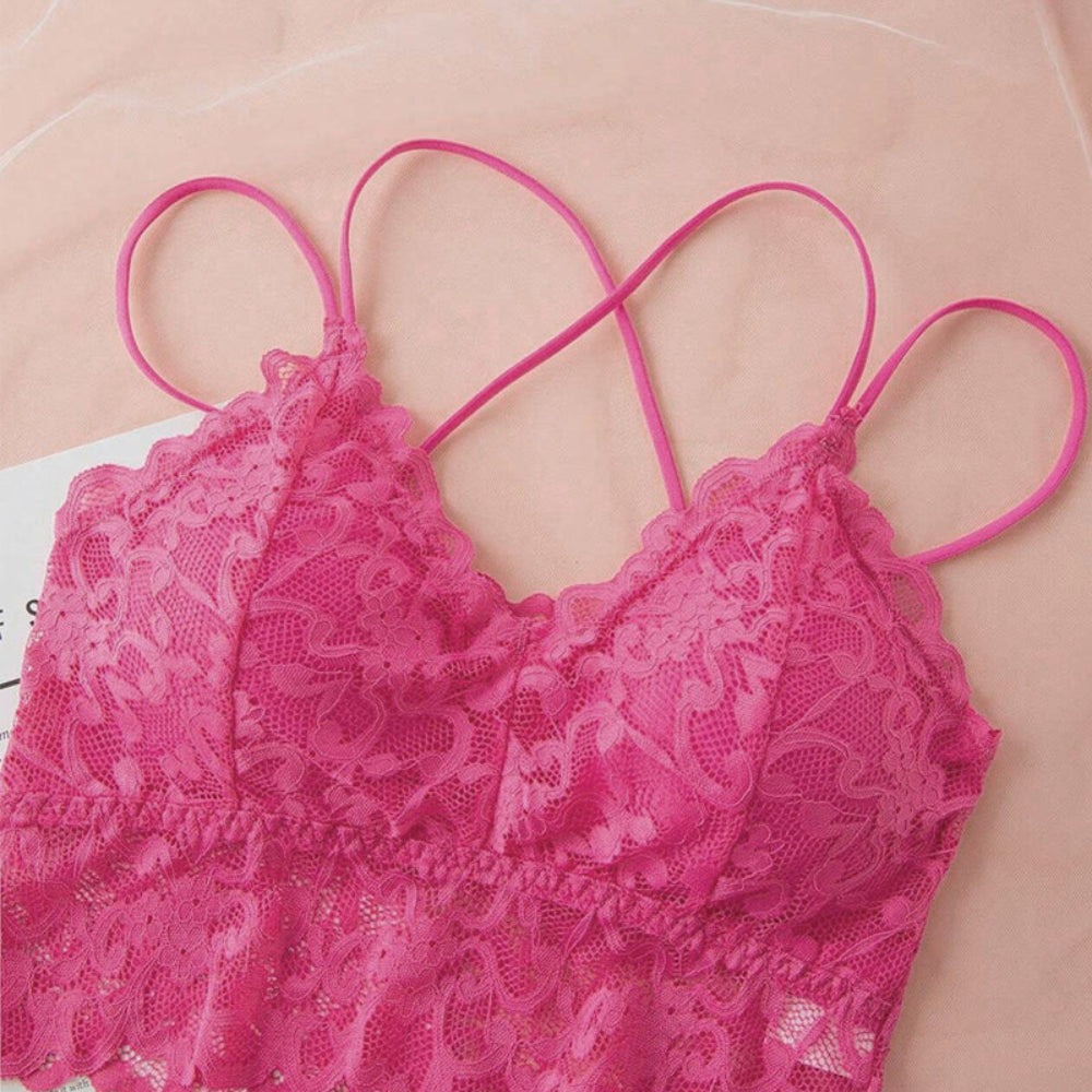 Lace Backless Wireless Bra & Panty Set
