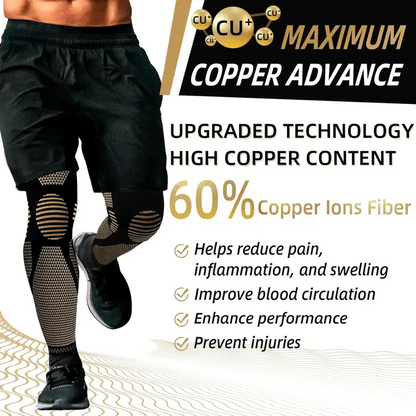 20–30mmHg Copper Compression Leg Sleeves