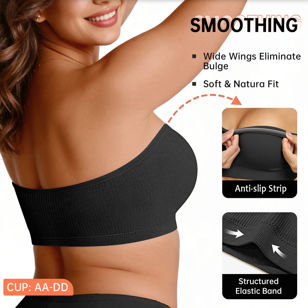 Non-Slip Bandeau Seamless Wireless Strapless Bra