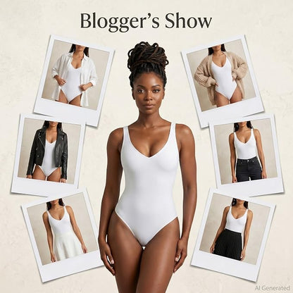 Wireless Plunge Thong Bodysuit