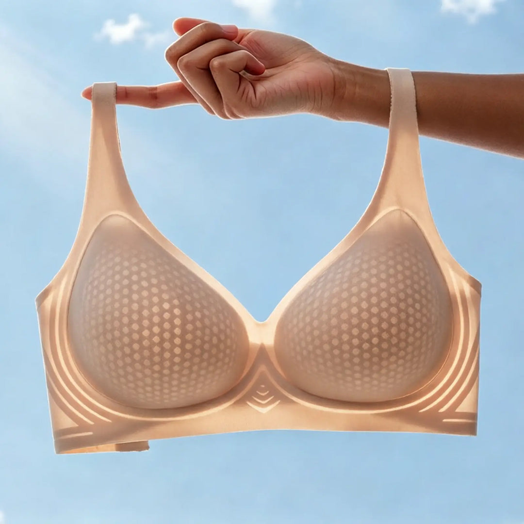 Women’s Ultra-Thin Seamless Wireless Bra with Deep V Neck