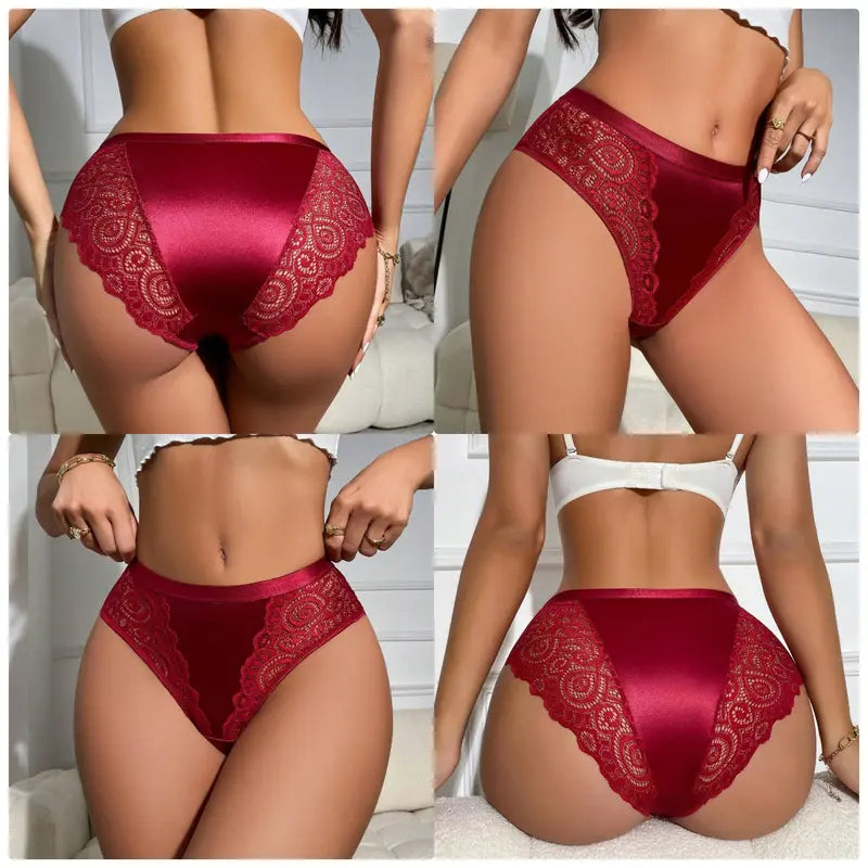 6-Pack Floral Lace Cotton Briefs