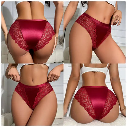 6-Pack Floral Lace Cotton Briefs