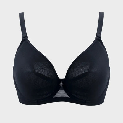 Plus Size Sheer Mesh Halter Underwire Bra