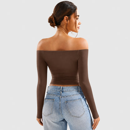 Buttery Soft Off Shoulder Long Sleeve Top