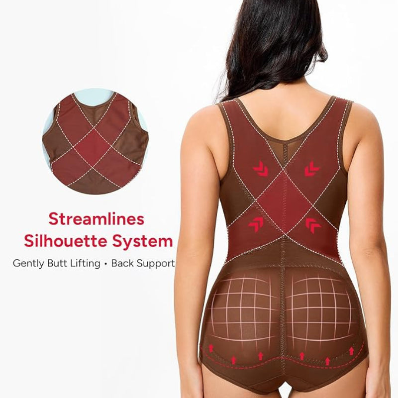 Women's Breathable Mesh Tummy Control Bodysuit
