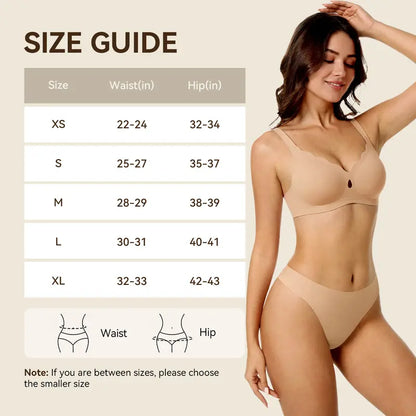 Seamless No-Show Camel Toe Cover Thong – 6 Pack