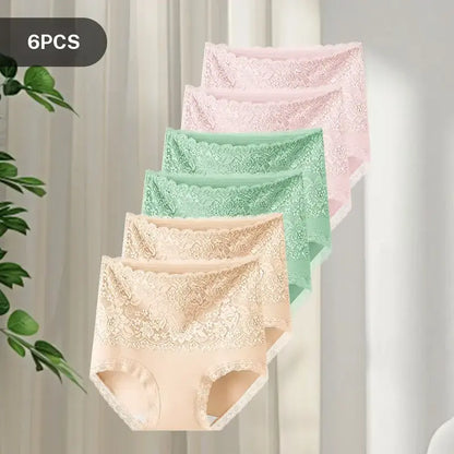 6-Pack Comfort Lace High Waisted Underwear (S-XXL)