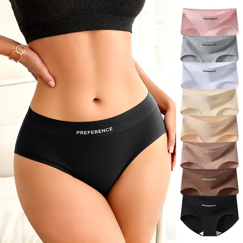 Plus Size 100% Cotton Panties 5 Pack – Soft Breathable Full Coverage Briefs