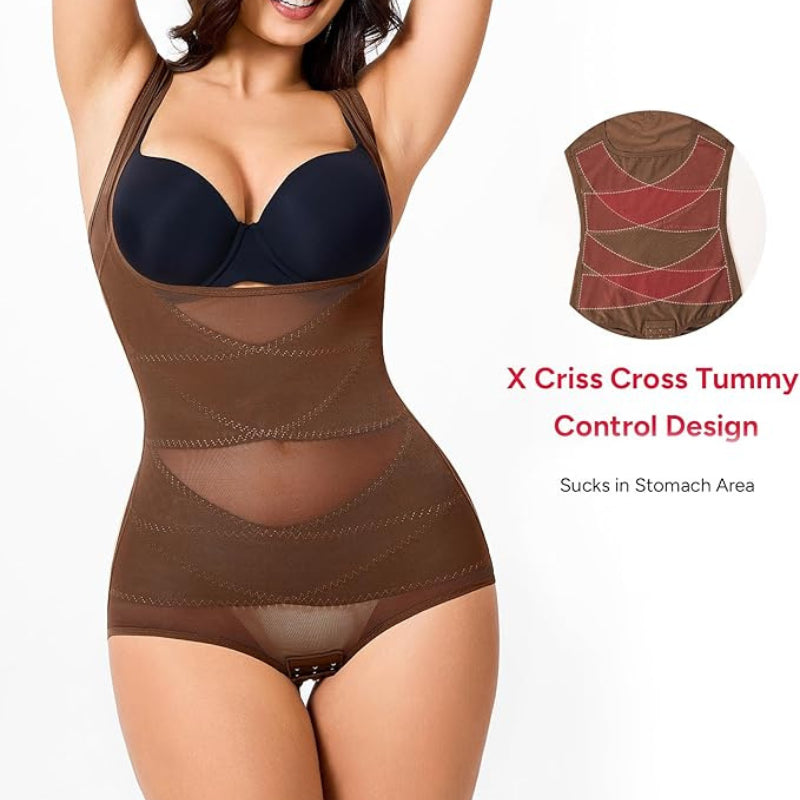Women's Breathable Mesh Tummy Control Bodysuit