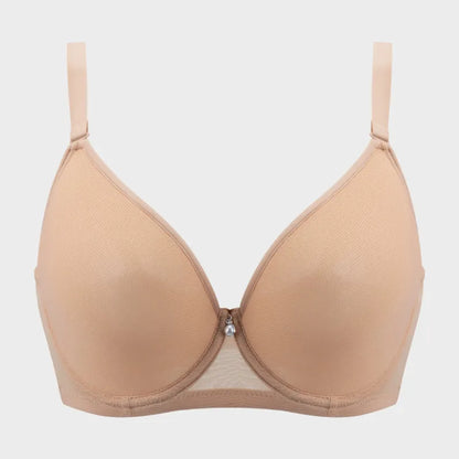 Plus Size Sheer Mesh Halter Underwire Bra