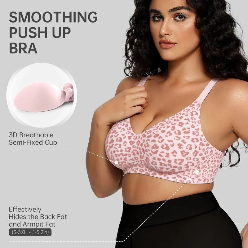Wireless Seamless Push-Up Full Coverage Jelly Bra