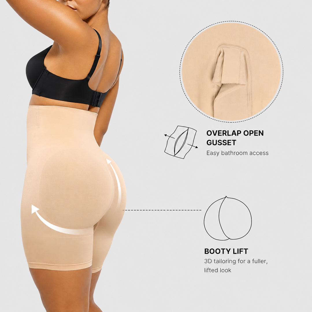 Seamless High-Waisted Sculpting Shorts