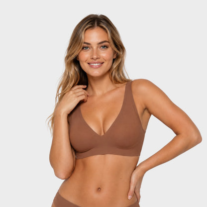 Seamless Deep V Push-Up Wireless Bra