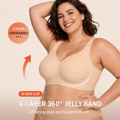 Comfortable Wireless Full Coverage Jelly Smoothing Bra