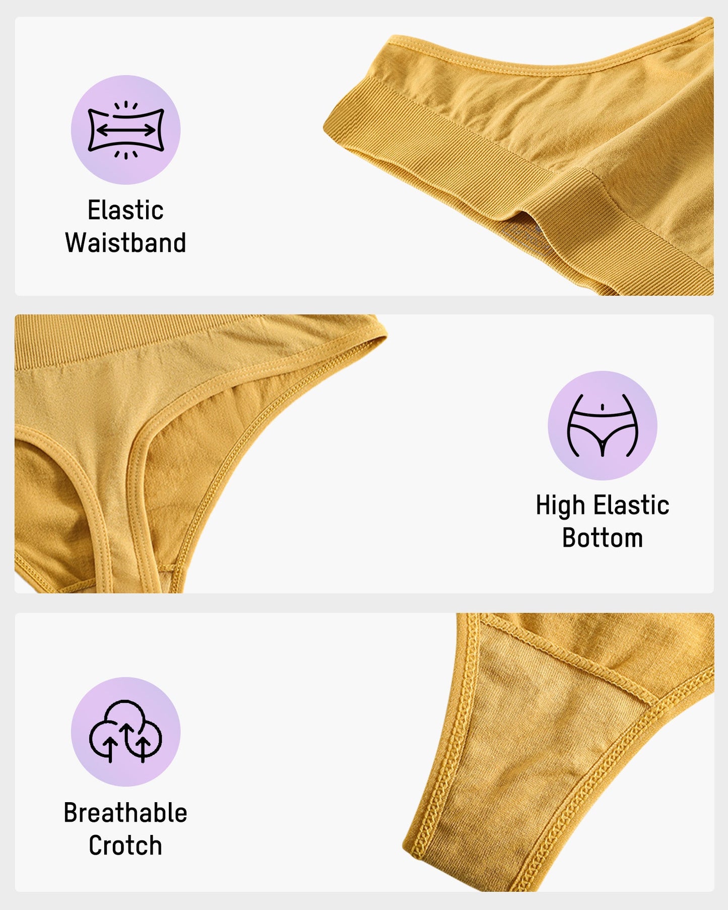 Second Skin Seamless Thongs (9 Pack)