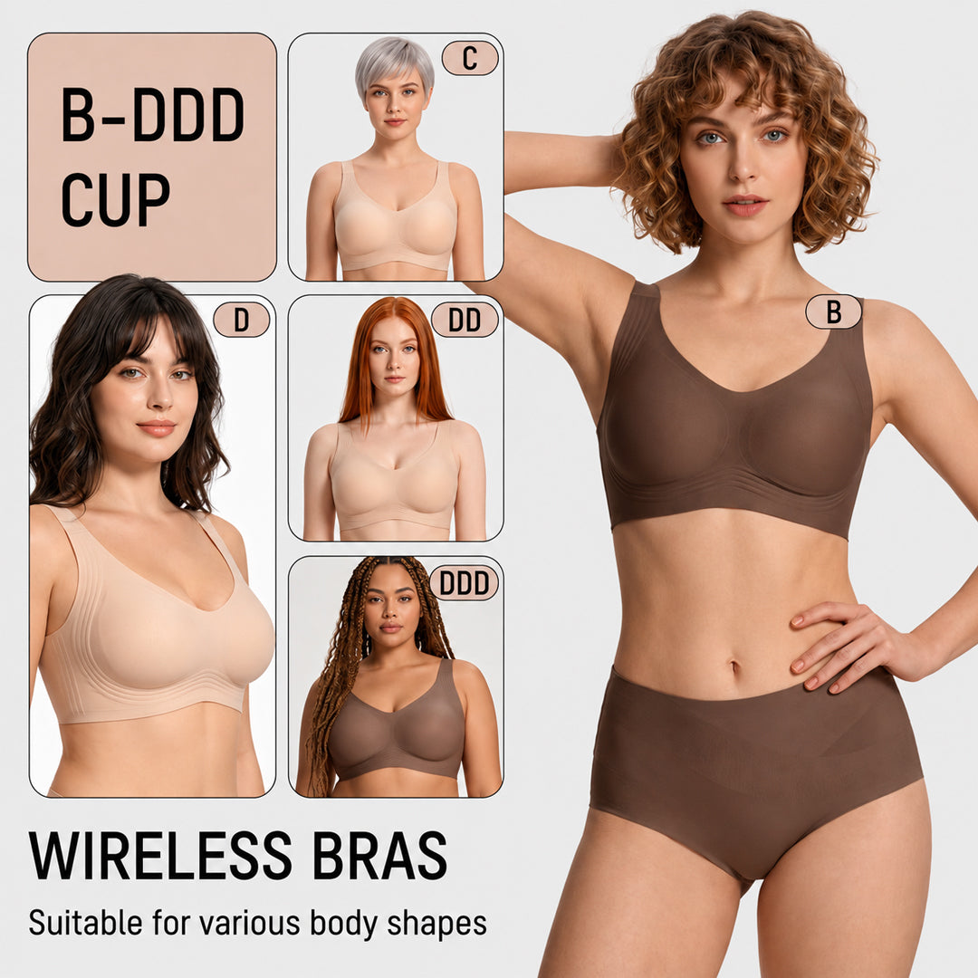 Comfortable Wireless Full Coverage Jelly Smoothing Bra
