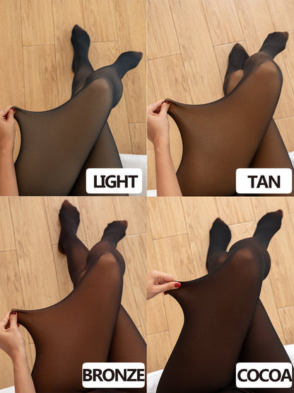 One-Seam & 4 Shades Fleece Lined Tights