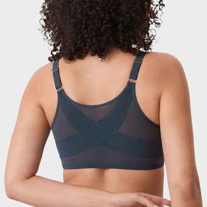 Front Closure Mesh Support Bra