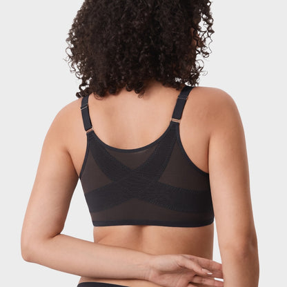Front Closure Mesh Support Bra