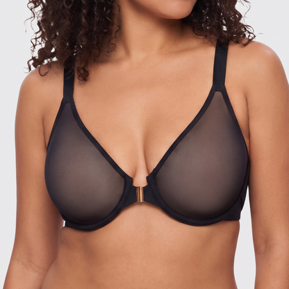 Front Closure Mesh Support Bra