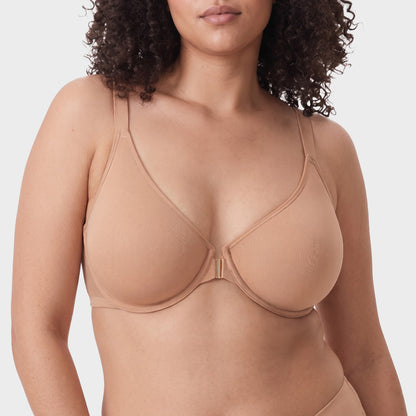 Front Closure Mesh Support Bra