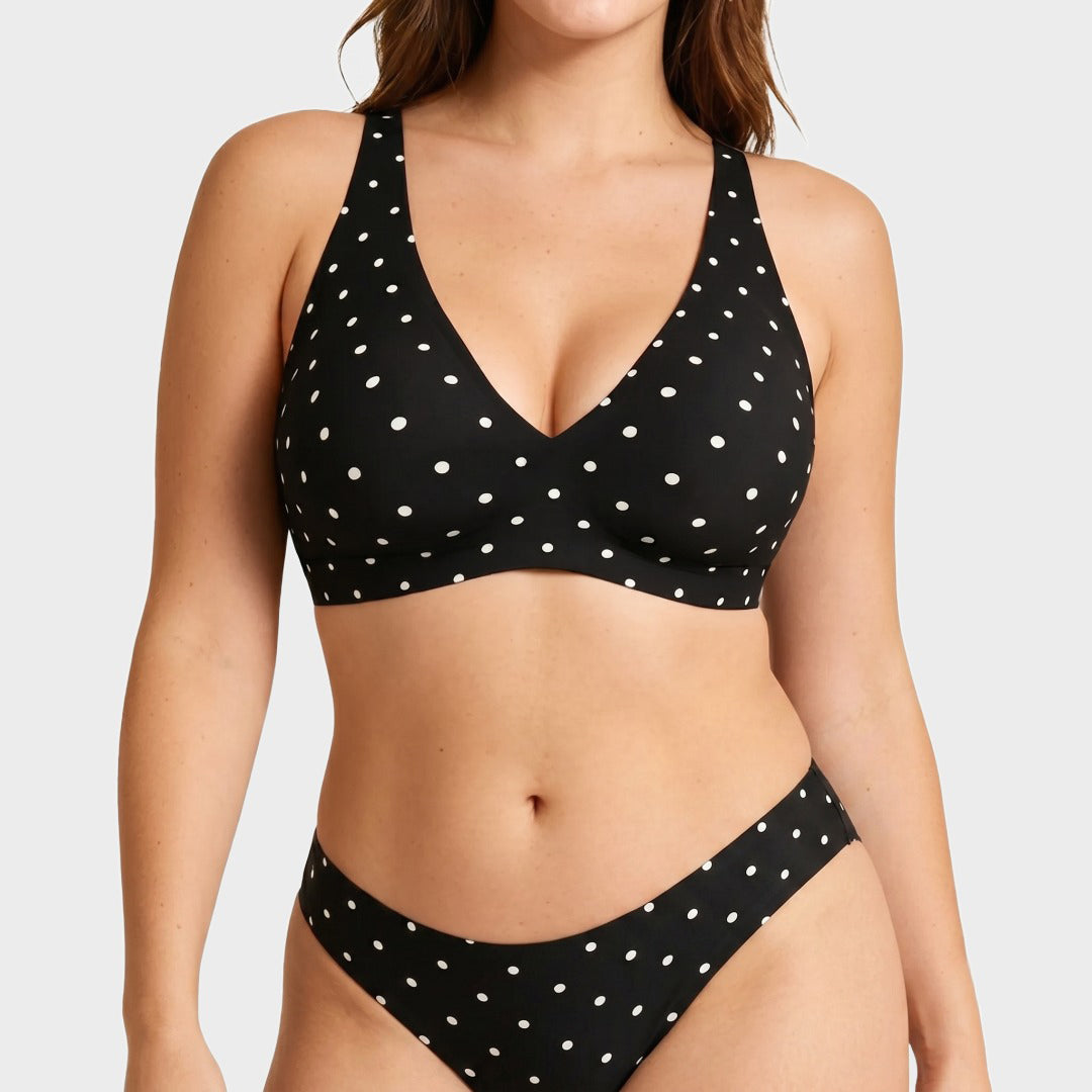 Seamless Deep V Push-Up Wireless Bra