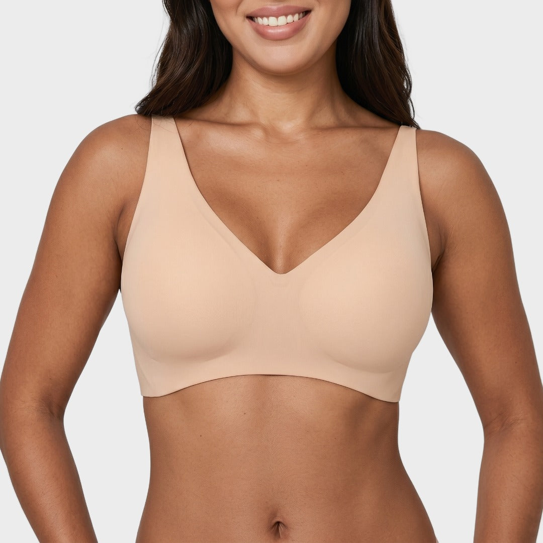 Seamless Deep V Push-Up Wireless Bra