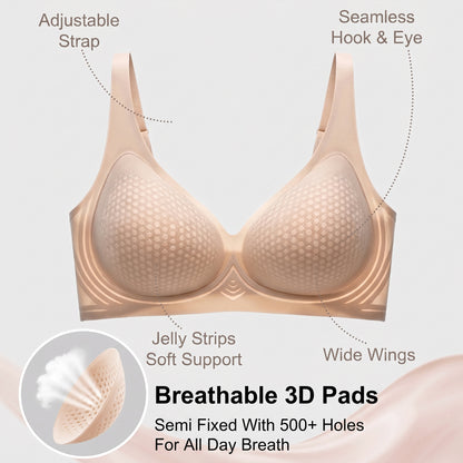 Women’s Ultra-Thin Seamless Wireless Bra with Deep V Neck