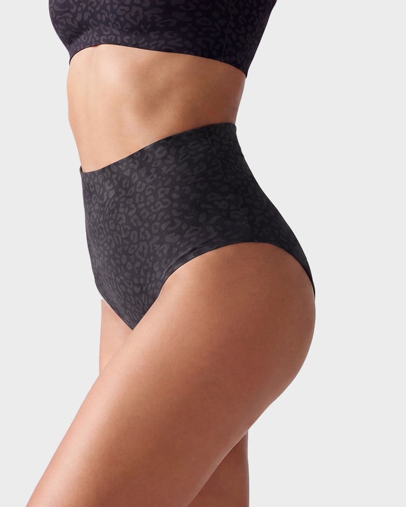 High Waist Seamless Leopard Tummy Brief(6 Pack)